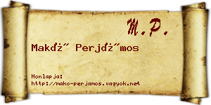 Makó Perjámos névjegykártya
